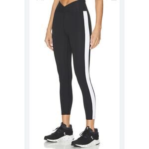 Years Of Ours Sport 7/8 Track Leggings Women’s XS Black White Crossover‎ Waist